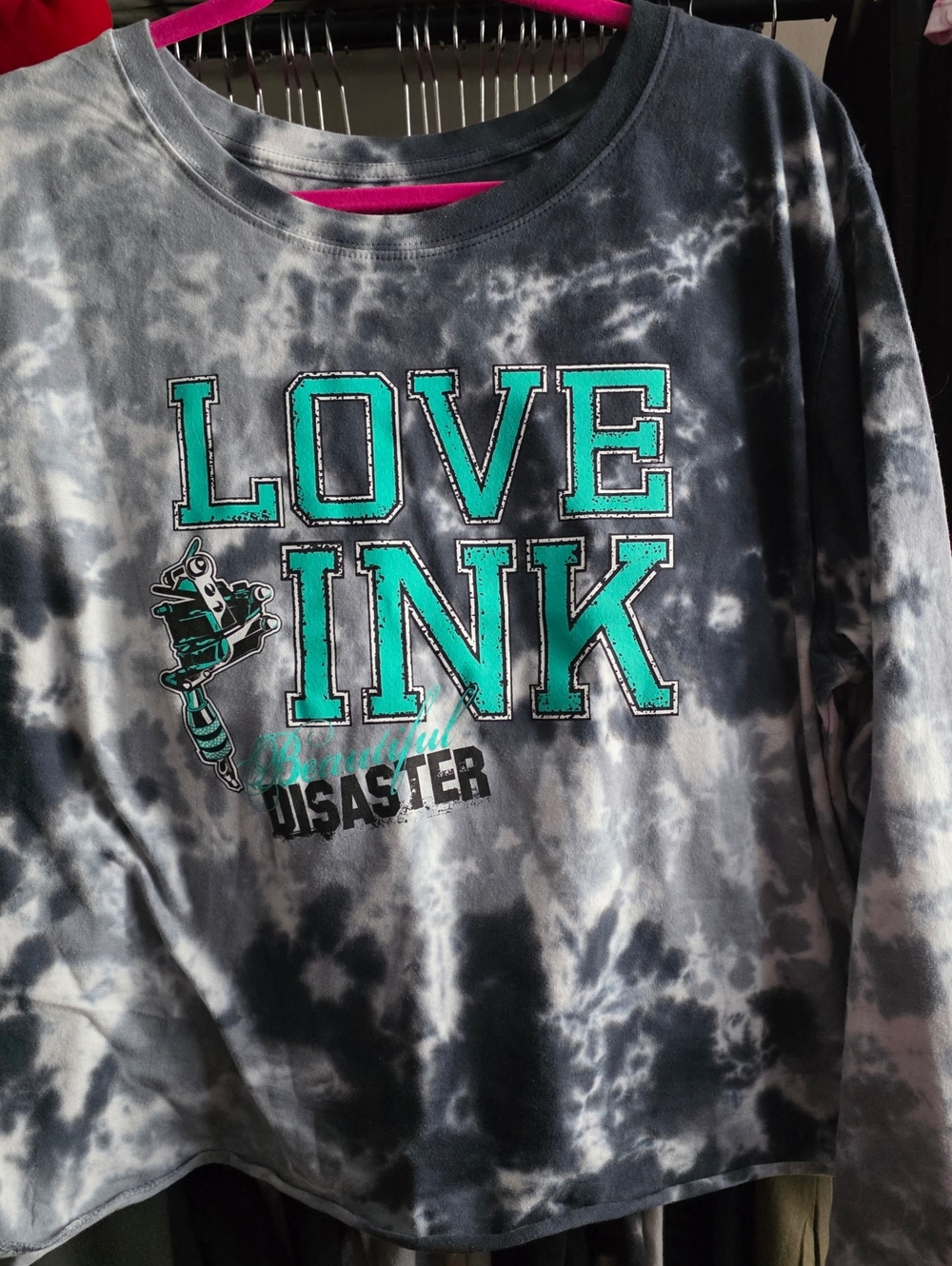 Beautiful Disaster Love Ink Midi Long Sleeve Mystery Box Tee, New, C2XL